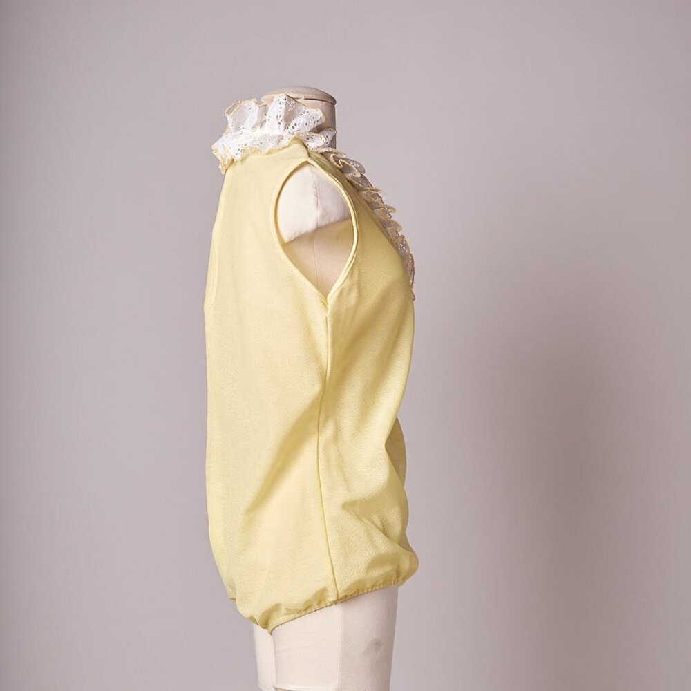1960s Deadstock Yellow Bodysuit Playsuit Romper